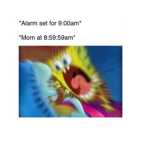 Funny Spongebob meme alarm