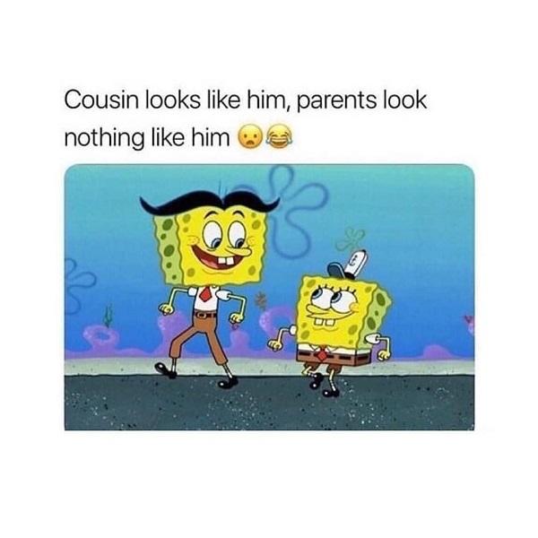 Funny Spongebob meme cousin
