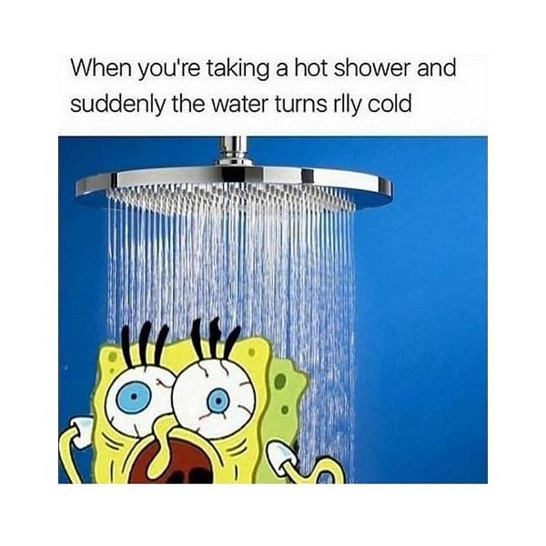 Funny Spongebob meme shower