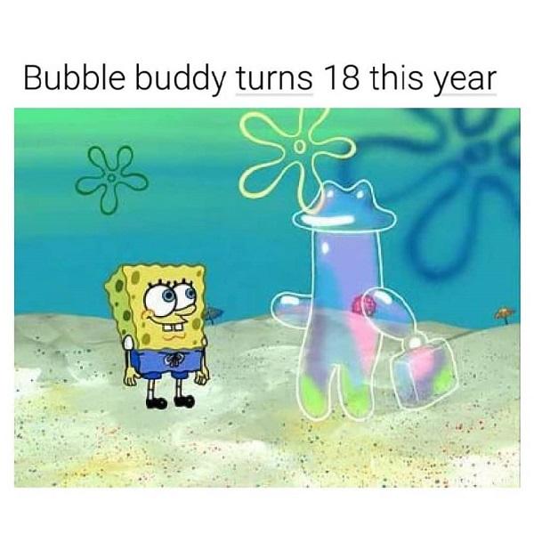 Funny Spongebob meme turning 18