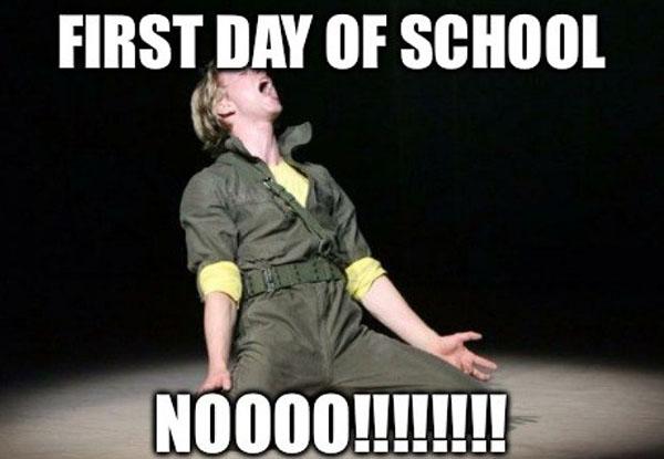 first day of school meme
