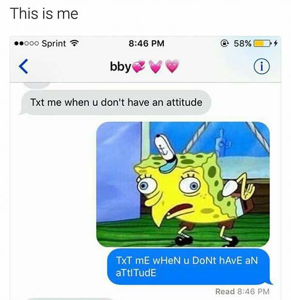 spongebob mocking meme attitude