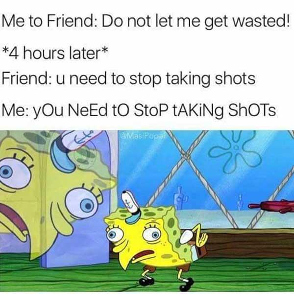 spongebob mocking meme wasted