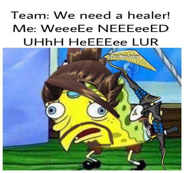 spongebob mocking meme we need a healer