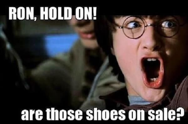 Harry Potter memes are those shoes on sale