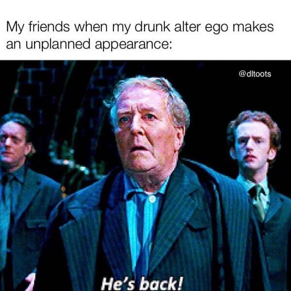 Harry Potter memes drunk alter ego