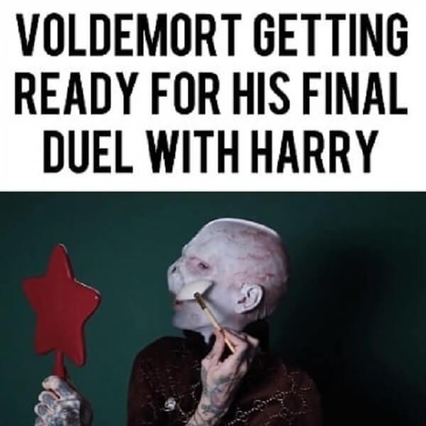 Harry Potter memes voldemort getting ready fo his final
