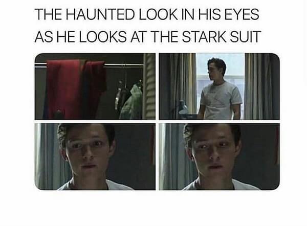 Spider Man Meme haunted looks