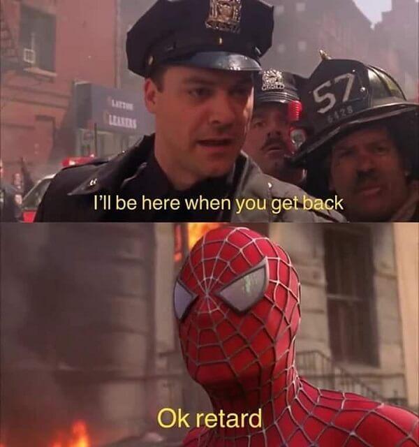 Spider Man Meme retard
