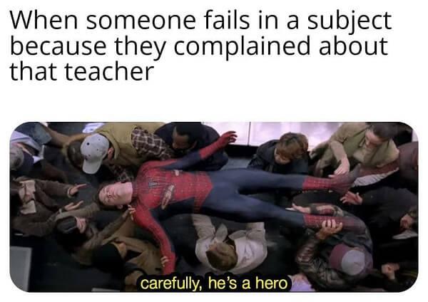 Spider Man Meme when someone fails