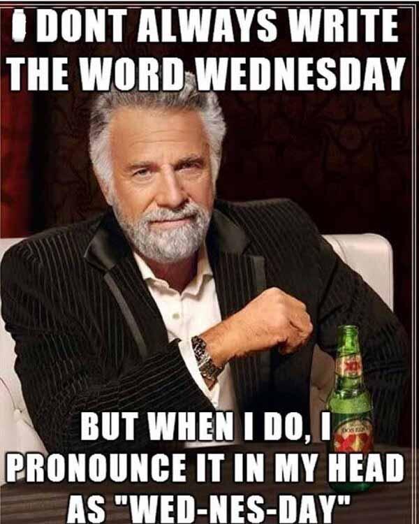 i dont write the word wednesday...