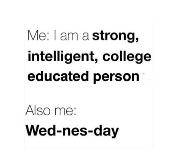 wednesday meme college educated person