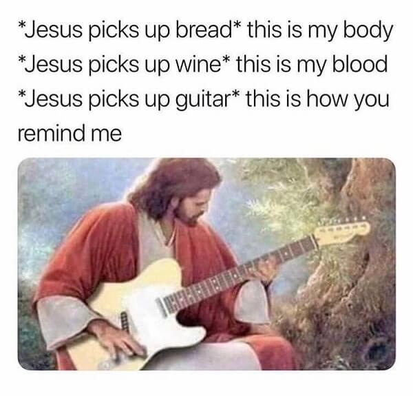 Jesus meme guitar