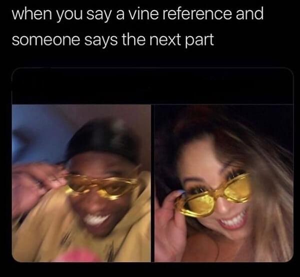 clean memes when you say a vine reference