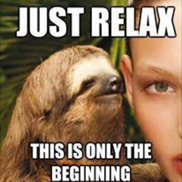 creepy sloth meme