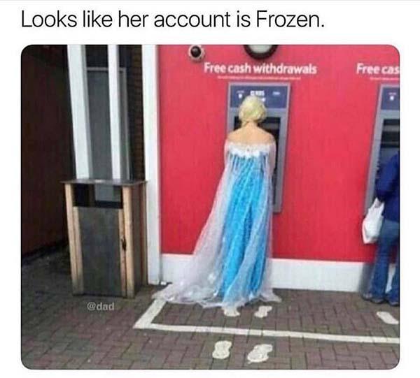 frozen memes looks like her account is frozen