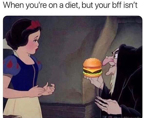 princess meme when you'Re on a diet....