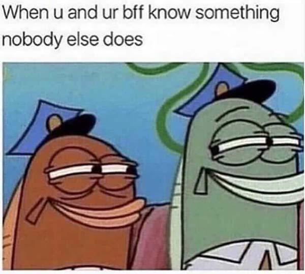 best friend memes when u and ur bff know something nobody else does