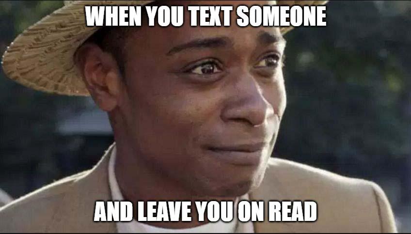 get out meme when you text someone...