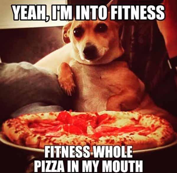 fitness pizza meme