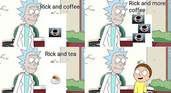 funny rick and morty memes rick and more tea...