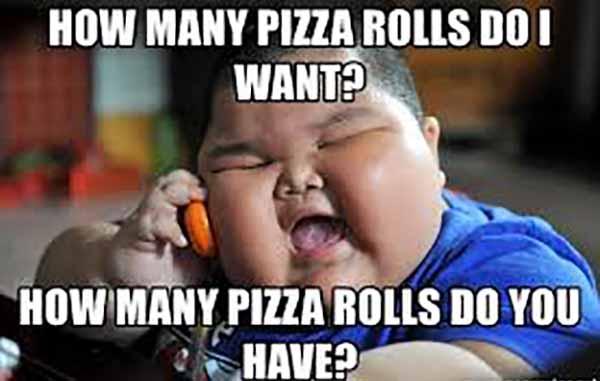 how many pizza rolls do i want...