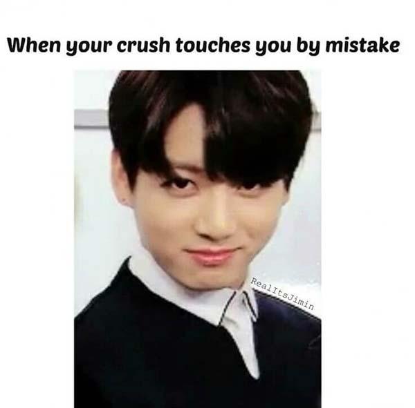 kpop meme faces when you crush touches you by mistake