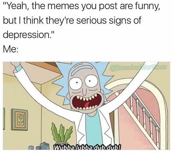 rick and morty memes depression