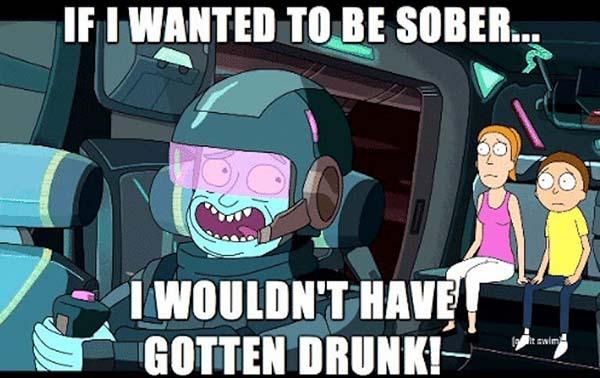 rick and morty memes if i wanted to be sober i wouldnt have gotten drunk