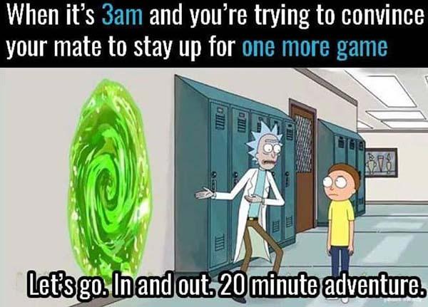 rick and morty memes one more game...