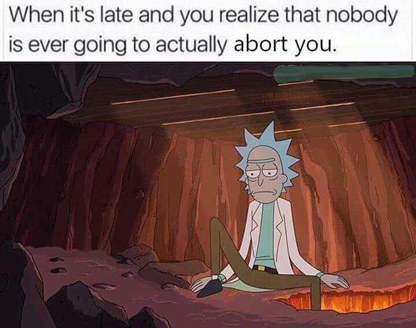 rick and morty memes when it'S late...
