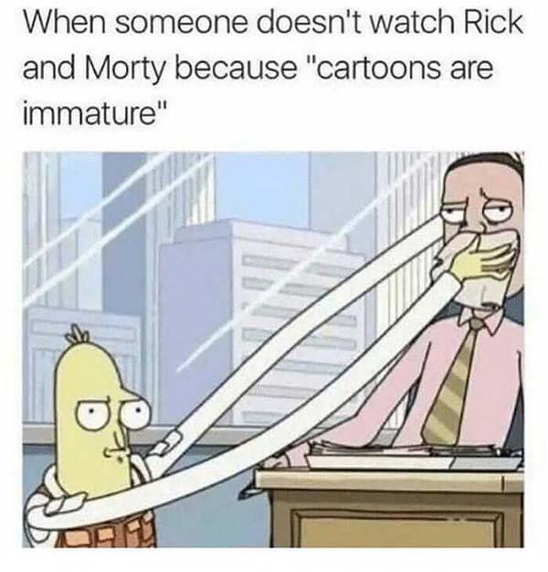rick and morty memes when someone doesnt watch rick and morty