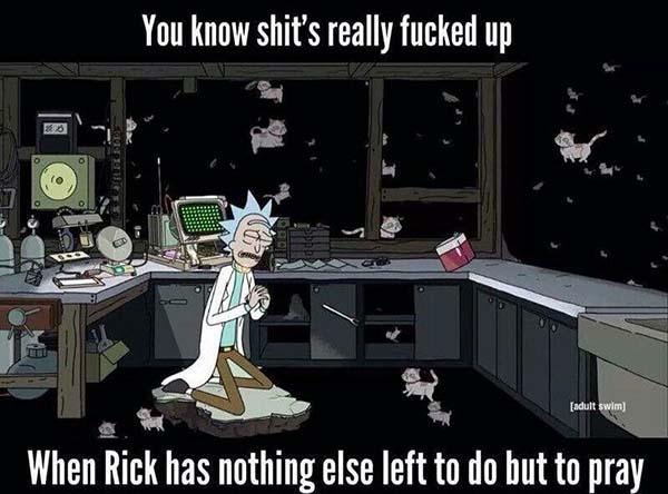rick and morty memes you know its reaaly f up when...