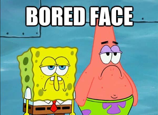 spongebob meme faces bored face