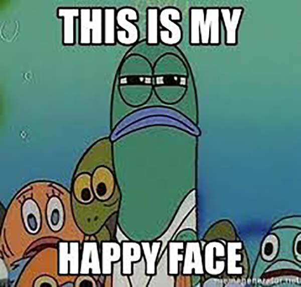 spongebob meme faces happy face