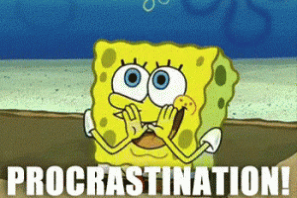 spongebob meme faces procrastination