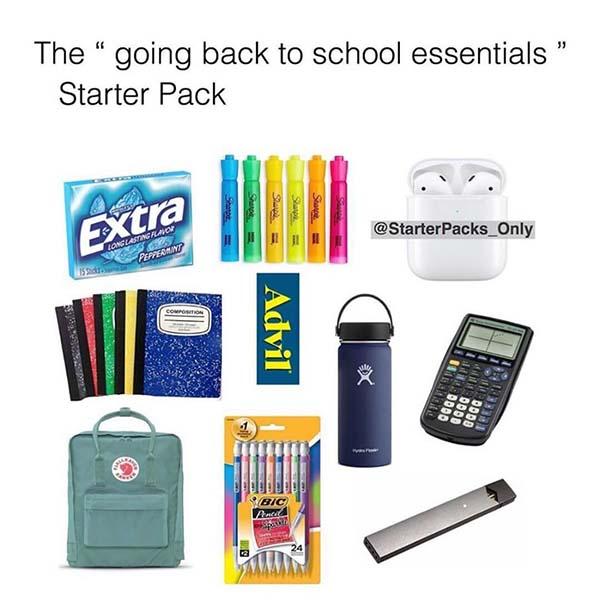 the going back to school essentials starter pack