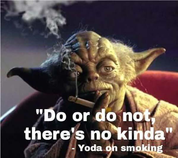 yoda on smoking yoda do or do not meme