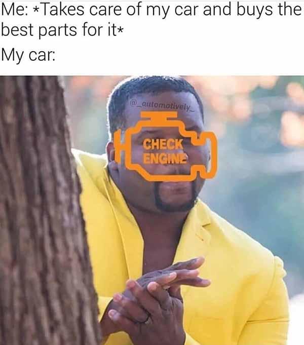 Me takes care of my car and buys the best part of it... car meme