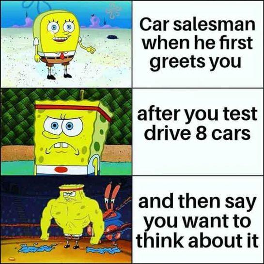 43 Funniest Car Salesman Meme Meme Central   Car Salesman When He First Greets You 545x545 