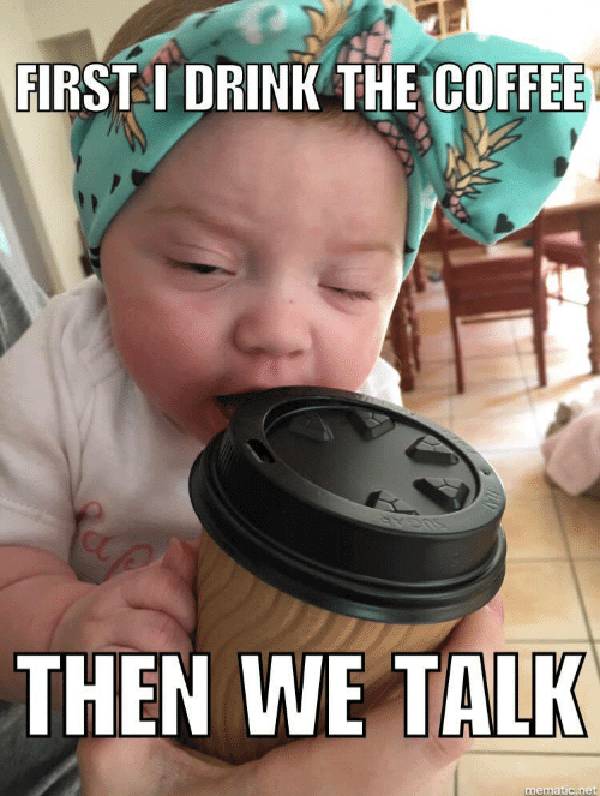 drinking coffee meme