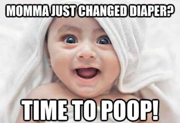 funny baby poop meme