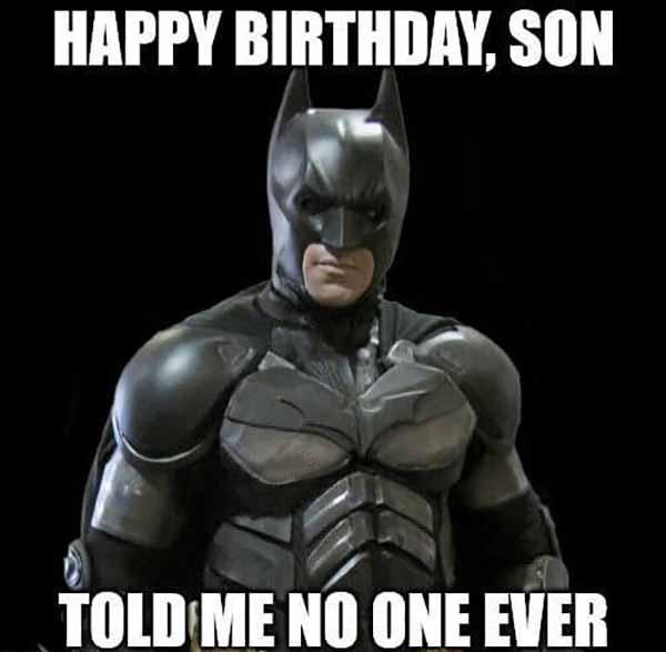 happy birthday son - batman birthday meme