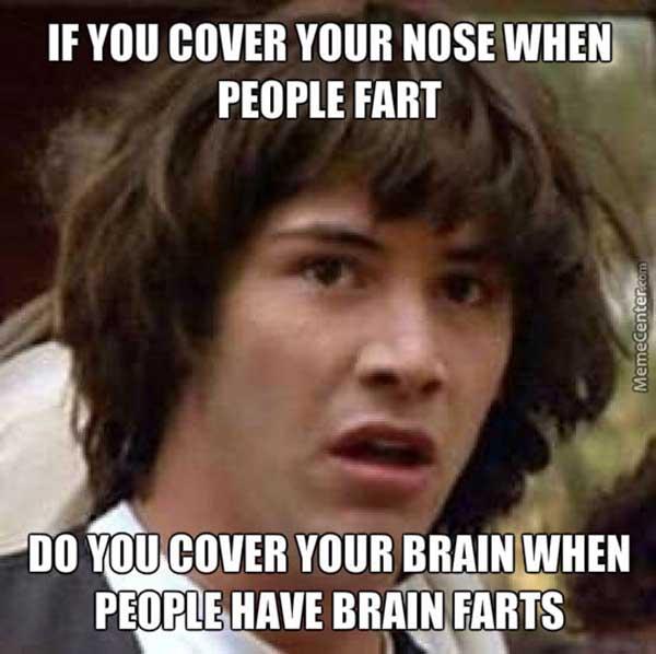 if you cover you nose people fart...