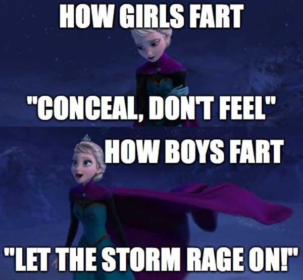 let it go fart meme