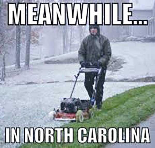 north carolina snow meme