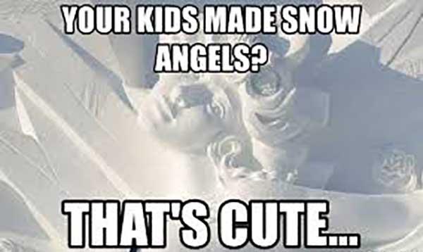 snow angel meme