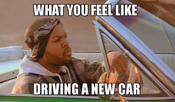 what you feel like driving a new car