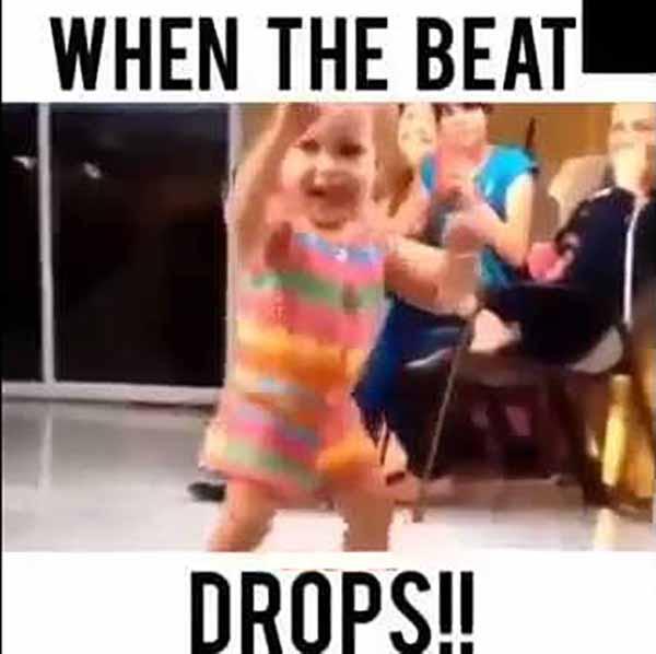 when the beat drop - dancing baby meme