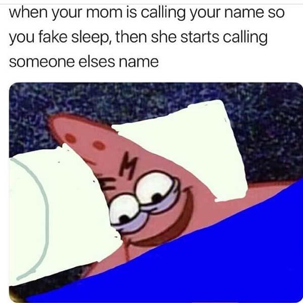 when your mom is calling your name... patrick savage meme